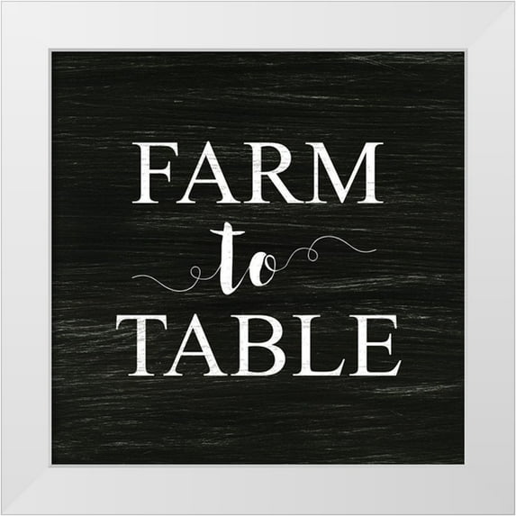 Dos Santos, Bella 20x20 White Modern Wood Framed Museum Art Print Titled - Farm To Table