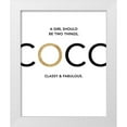 thumbnail image 1 of Dos Santos, Bella 20x24 White Modern Wood Framed Museum Art Print Titled - Coco, Classy and Fab, 1 of 4