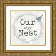 thumbnail image 1 of Dos Santos, Bella 26x26 Gold Ornate Wood Framed with Double Matting Museum Art Print Titled - Our Cozy Nest, 1 of 4