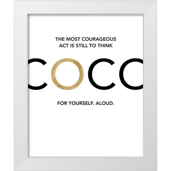 Dos Santos, Bella 26x31 White Modern Wood Framed Museum Art Print Titled - Coco - Think For Yourself