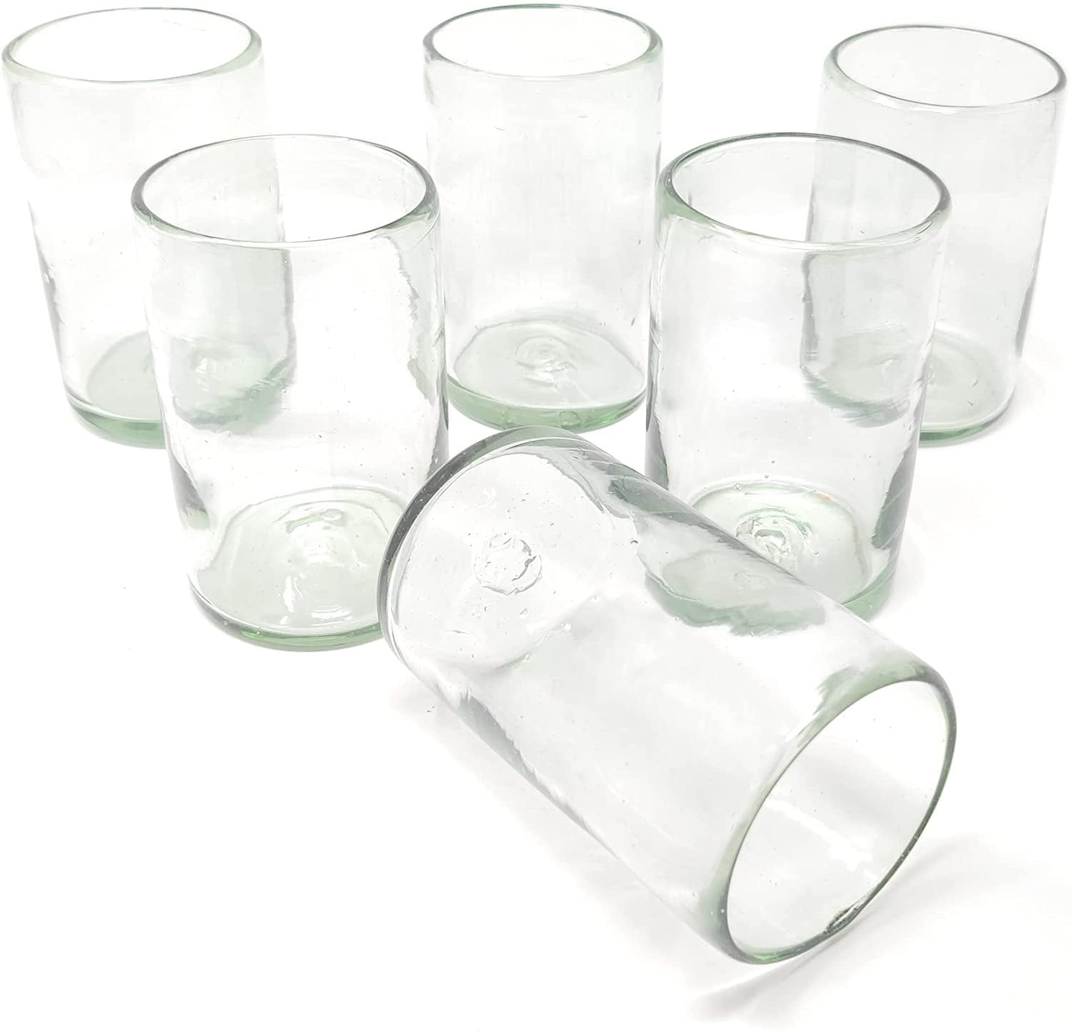 Buy Hand Blown Set of 2 Square Drinking Glasses With Rainbow Online in  India 
