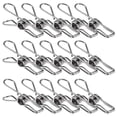 thumbnail image 1 of Dosaele 20 Pack Heavy Duty Stainless Steel Wire Clips for Drying on Clothesline Clothespins Hanging Clip Hooks for Laundry,Kitchen,Backyard, 1 of 2