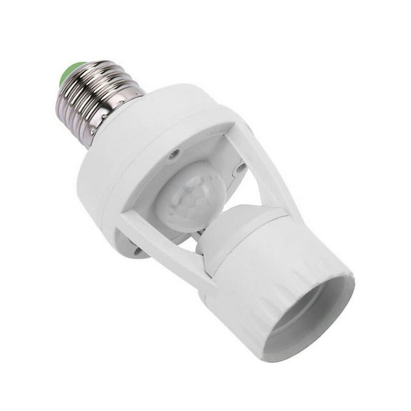Dosaele E27 Indoor Porch Infrared PIR Induction Lamp With Sensor 360 Screw Socket Hallway Motion Detection LED Light Energy Saving Bulb Holder For Indoor/Outdoor Garage Lighting