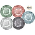 thumbnail image 1 of Dosaele 5 Pack Drain Hair Catcher Durable Silicone Hair Trap with Suction Cups Hair Stopper Shower Drain Covers Easy to Install and Clean Suit for Bathroom Bathtub and Kitchen, 1 of 2