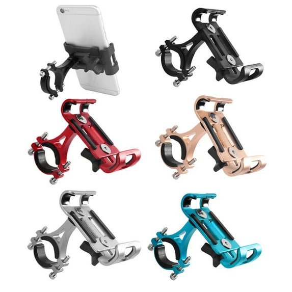 Dosaele 360° Aluminum Motorcycle Bike Bicycle For MTB GPS Cell Phone Holder Mount Gray