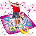 thumbnail image 1 of Dosaele Dance Mat,Electronic Musical Play Mats Pink Dance Pad with LED Lights,Dancing Floor Mat Game Toy with 5 Game Modes,Christmas Birthday Gifts for 3 4 5 6 7 8 9 10 Year Old Girls Toys(39"X34"), 1 of 2