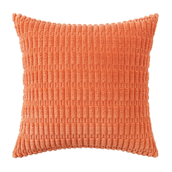 Dosaele Decorative Throw Pillow Covers 20x20 Inch for Living Room Couch Bed Sofa, Rustic Farmhouse Boho Home Decor, Soft Striped Corduroy Square Cushion Case 50x50 cm