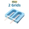 thumbnail image 1 of Dosaele Ice Cream Mold Ice Cube Tray Popsicle Barrel Mold Dessert Ice Cream Popsicle with Stick Lid Creative Kitchen Tool (2 Grids), 1 of 2