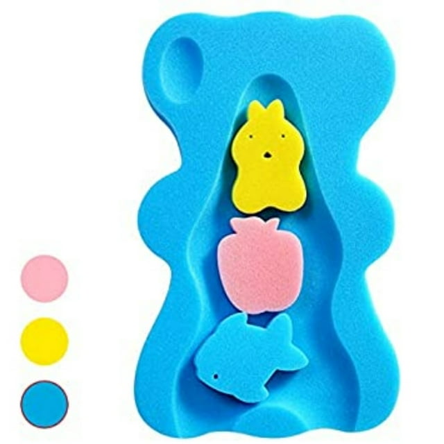 Dosaele Infant Bath Sponge for Age 13Y Comfortable Baby Bath Mat NonSlip Newborn Bath Pillow