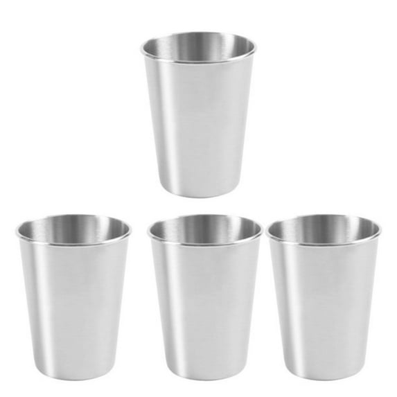 Dosaele Stainless Steel Pint Cups-4 Pack Stainless Steel Pint Cups 2 Ounce-Shatterproof Cup Tumblers,Unbreakable Metal Drinking Glasses For Bar,Home,Restaurant