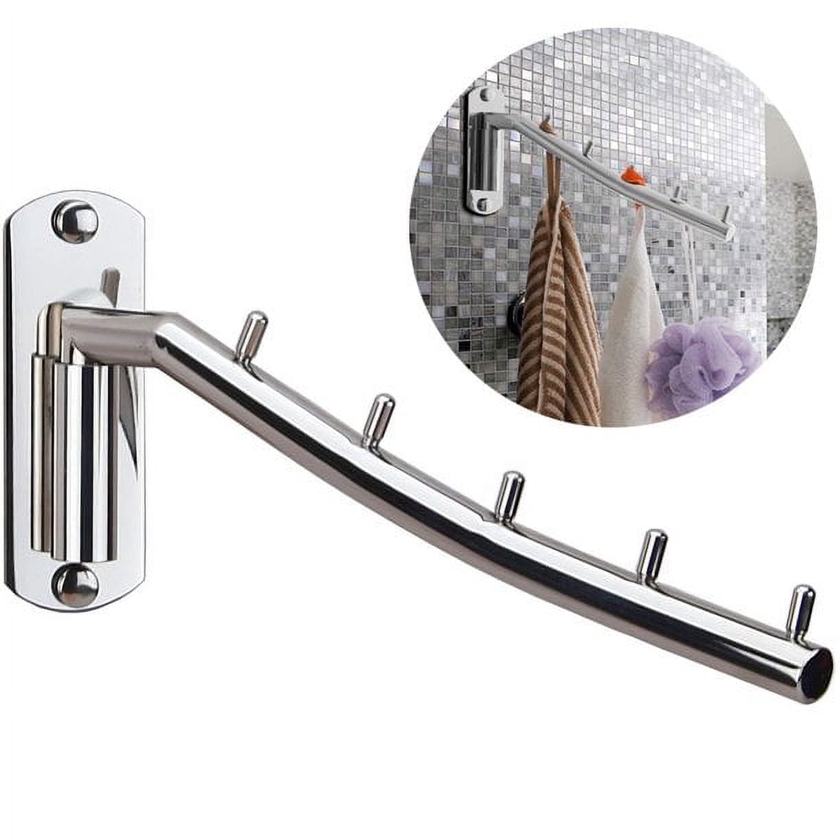 Dosaele Wall Mounted Clothes Hanger Rack, Stainless Steel Garment Hooks