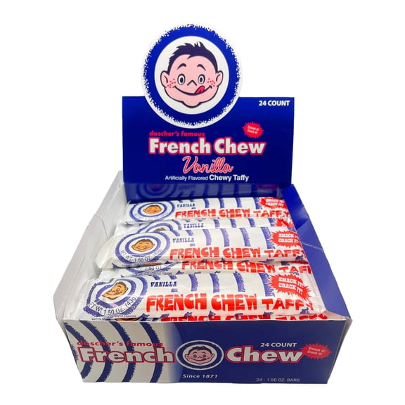 Doscher's Famous, Vanilla French Chews Taffy, 1.6 Oz, 24 Count