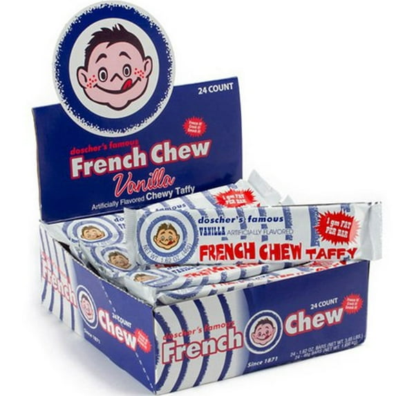 Doscher's French Chew Taffy Candy Vanilla 24 Count Box