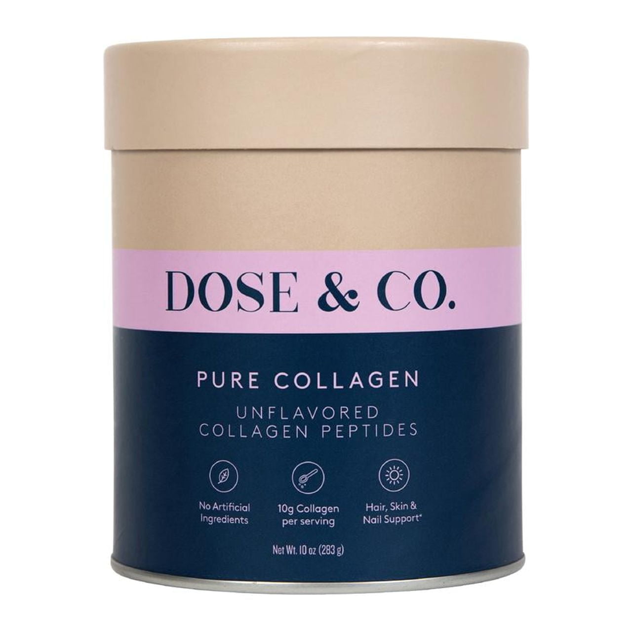 Dose & Co Pure Bovine Collagen Peptides - 10,000mg Types 1 & 3 Hydrolyzed Collagen Peptides, 10oz (283g)