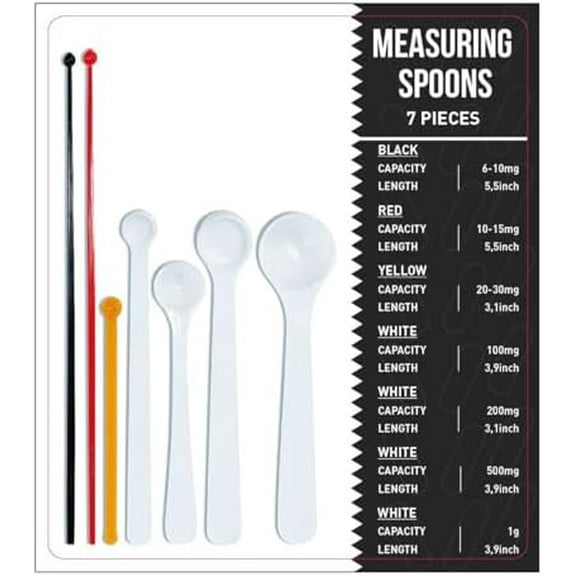Dosing spoon | milligram measuring spoons set of 7 | exact dosing from 6 mg to 1g | mg measuring spoons for powder$$Home Decor, Kitchen, & Other