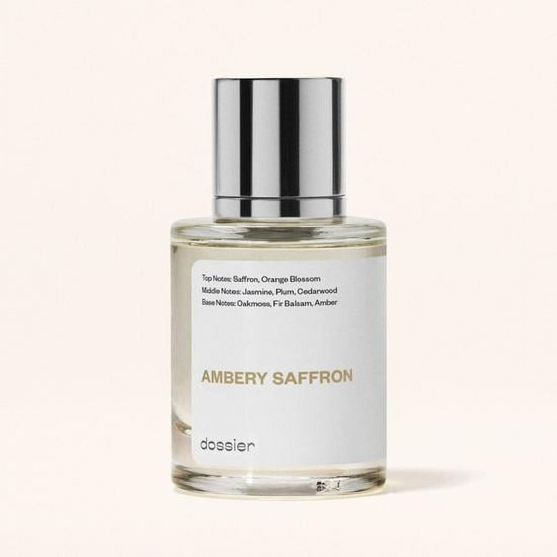 Dossier Ambery Saffron Eau de Parfum, Inspired By Mfks Baccarat Rouge 540, Unisex Perfume, 1.7 oz