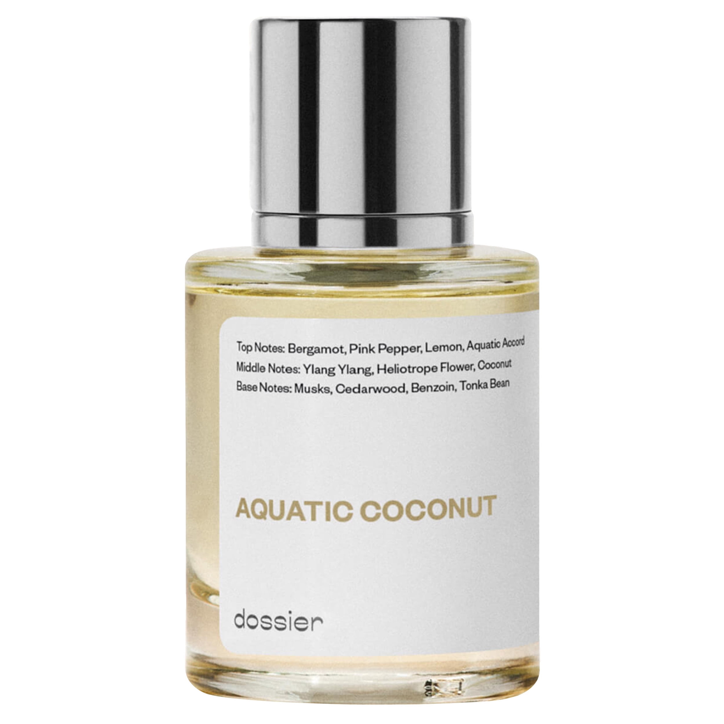 Dossier Aquatic Coconut Eau De Toilette, Inspired by Maison Margiela's Replica Beach Walk, Unisex Perfume, 1.7 oz
