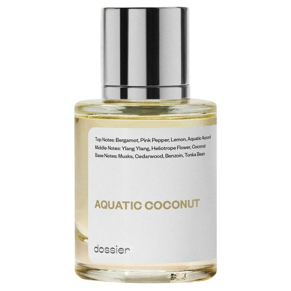 Dossier Aquatic Coconut Eau De Toilette, Inspired by Maison Margiela's Replica Beach Walk, Unisex Perfume, 1.7 oz
