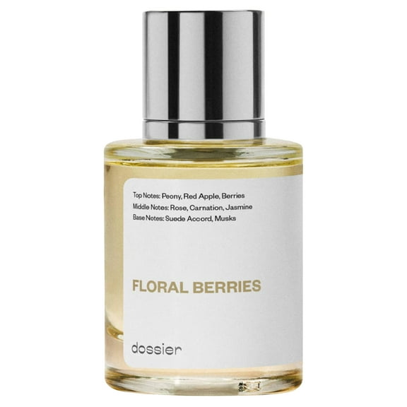 Dossier Floral Berries Eau De Parfum, Inspired By Jo Malone's Peony & Blush Suede, Unisex Fragrance, 1.7 oz