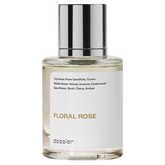 Dossier Floral Rose Eau de Parfum, Inspired by Le Labo Fragrances' Rose 31, Unisex Fragrance, 1.7 oz