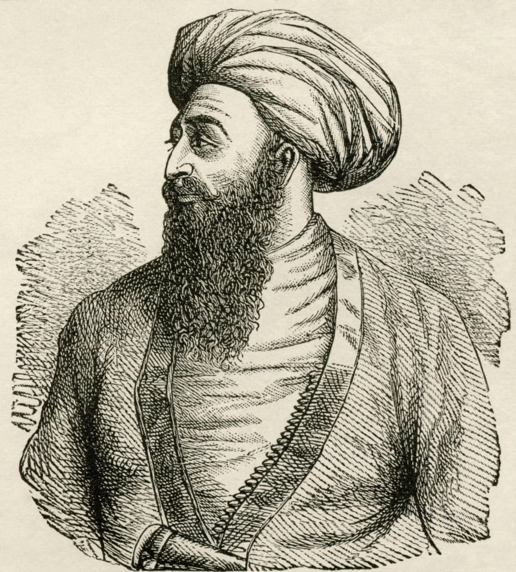 Dost Mohammad Khan 1793 To 1863 Emir Of Afghanistan From The Worlds Inhabitants By GT Bettany Published 1888 Canvas Art - Ken Welsh Design Pics (13 x 15)