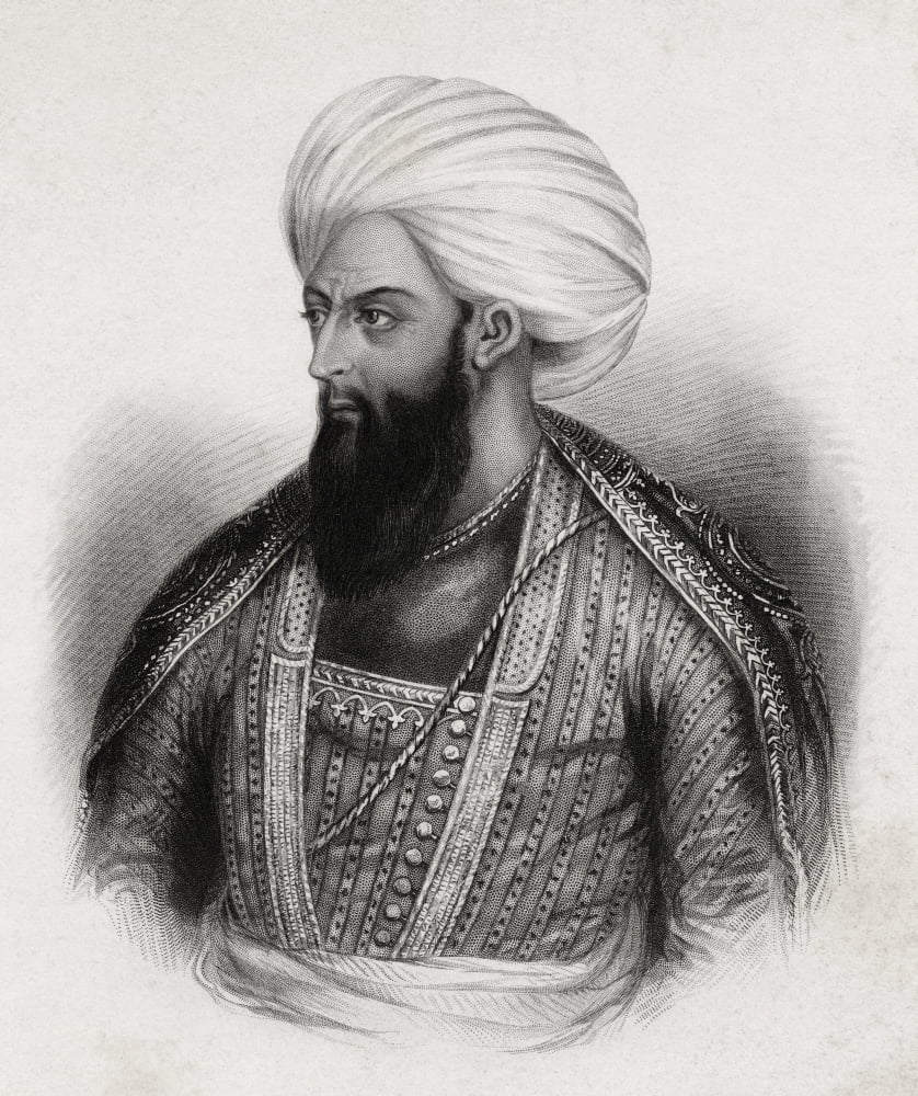 Dost Mohammed Khan Mohammedzai 1788-1863 Son Of Painda Khan Ruler Of Kabul 1826-39 1842-63 From A Drawing By An Indian Artist Canvas Art - Ken Welsh  Design Pics (26 x 30)