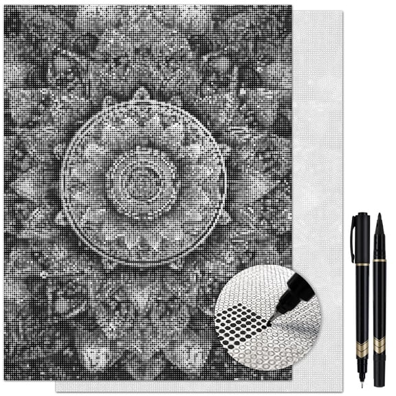On The Dot Art  Dot Painting Kit for Adults| Mandala 13x17 Canvas with Dual-Tip Marker | Relaxing Art Activity, Easier Alternative to Diamond Painting | No Tiny Pieces, No Mess
