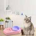 thumbnail image 1 of Dot Bowls Cat Food Dishes Water Fountain Detachable Pet Feeder Waterer for Dogs Cats , double pink, 1 of 10
