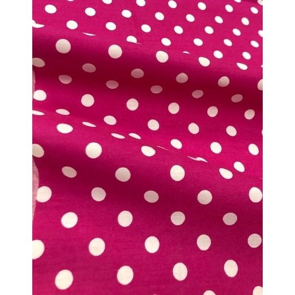 Burlap Fabrics Dot Broadcloth Fuchsia - Polyester Cotton Blend Sold by the Yard