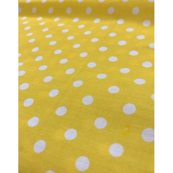 Burlap Fabrics Dot Broadcloth Yellow - Polyester Cotton Blend Sold by the Yard