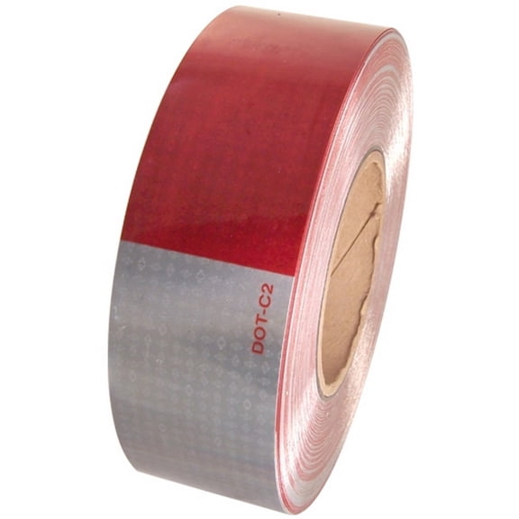 Dot C2 Oralite Retroreflective Tape 2 X 50 Yard Roll (10 Year) 11 Red 7 White