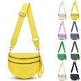 thumbnail image 1 of Dot Crossbody Bag, Purse for Women Bum Bag Fanny Packs Belt Bag Sling Bag with Shoulder Strap Durable Nylon Crossbody Bags,Yellow, 1 of 3