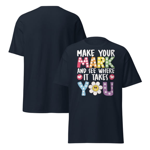 Dot Day T-Shirt, Make Your Mark, See Where It Takes You (Navy, 5XL)