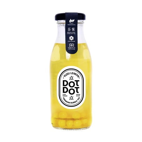 Dot Dot Yuzu Lemon Bubble Tea 250ml, British Import (Pack of 6)