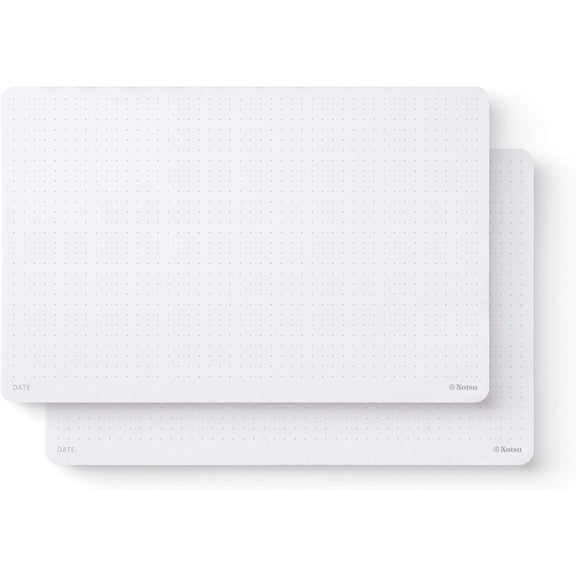 Dot Grid Desk Notepad 2 Pack | Minimalist Dotted Memo Mouse Pads with Premium Thick Paper, Small 5.5" x 8.5"