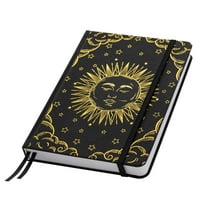 Dot Grid Journal with 160GSM Thick Paper, 192 Pages, A5 Dotted Notebook for Work, School, Travel | 180° Lay Flat, Foil Stamped Cover, Elastic Band, 2 Bookmarks & Inner Pocket (Black)