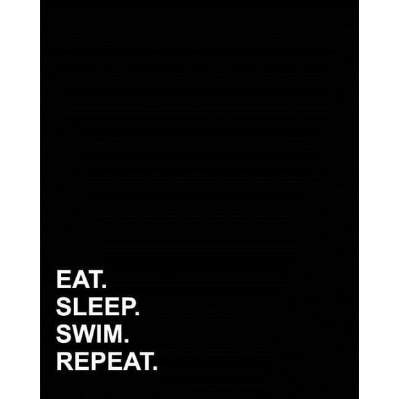 Dot Grid Notebook: Eat Sleep Swim Repeat: Dot Grid Notebook, Dotted Grid Pad, Dotted Grid Pages, Dotted Grid Paper, 8x10, 160 pages (Paperback)