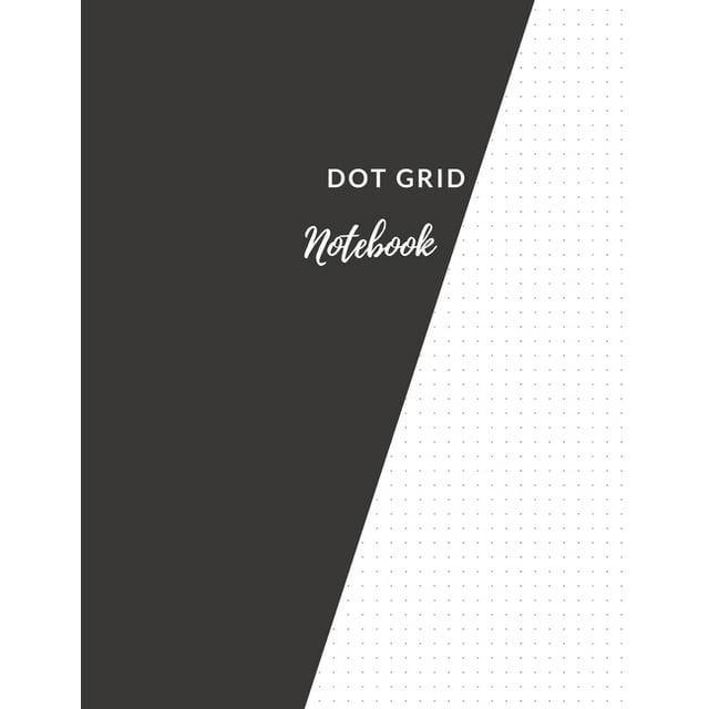 Dot Grid Notebook Elegant Black Dotted Notebook/JournalLarge (8.5 x 11