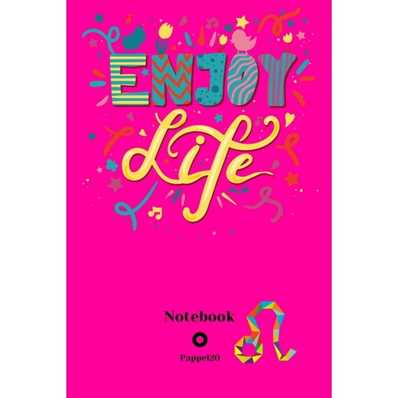 Dot Grid Notebook Leo Sign Cover color Hollywood Cerise 160 pages 6x9-Inches (Paperback)