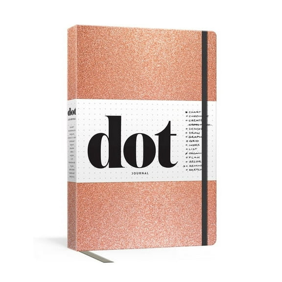 Dot Journal (Rose Gold): A Dotted, Blank Journal for List-Making, Journaling, Goal-Setting: 256 Pages with Elastic Closu, (Hardcover)