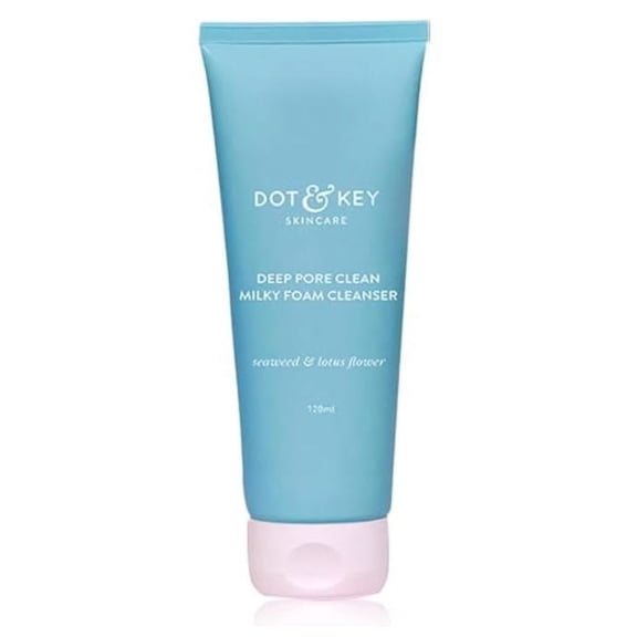 Dot & Key Deep Pore Clean Foaming Face Wash for Daily Use | Facewash with Seawood Extract | Minimizes Pores, Controls Excess Oil & Keeps Skin Hydrated | For All Skin Types | For Women & Men | 100ml