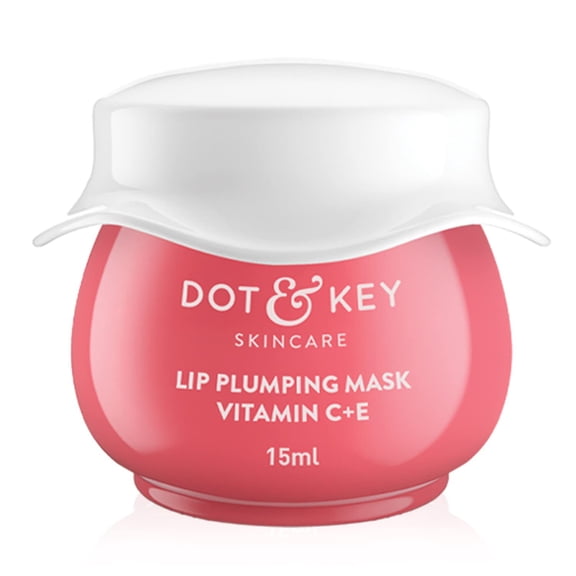 Dot  Key Lip Plumping Sleeping Mask Vitamin C + E | Lip Balm for Women | Lipbalm for Men | Tinted Lip Balm for Dry Lips | 15ml