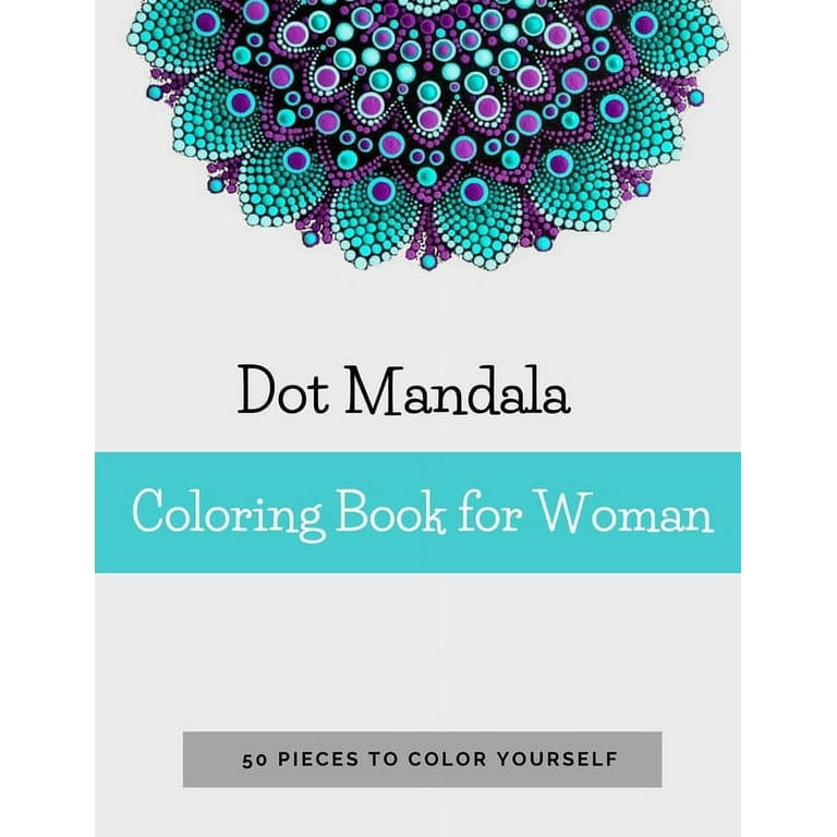 Dot Painting Coloring Book for Adults: for Woman and Men | 50 Dotting  Pieces to color yourself | Point Painting Motifs on black Background