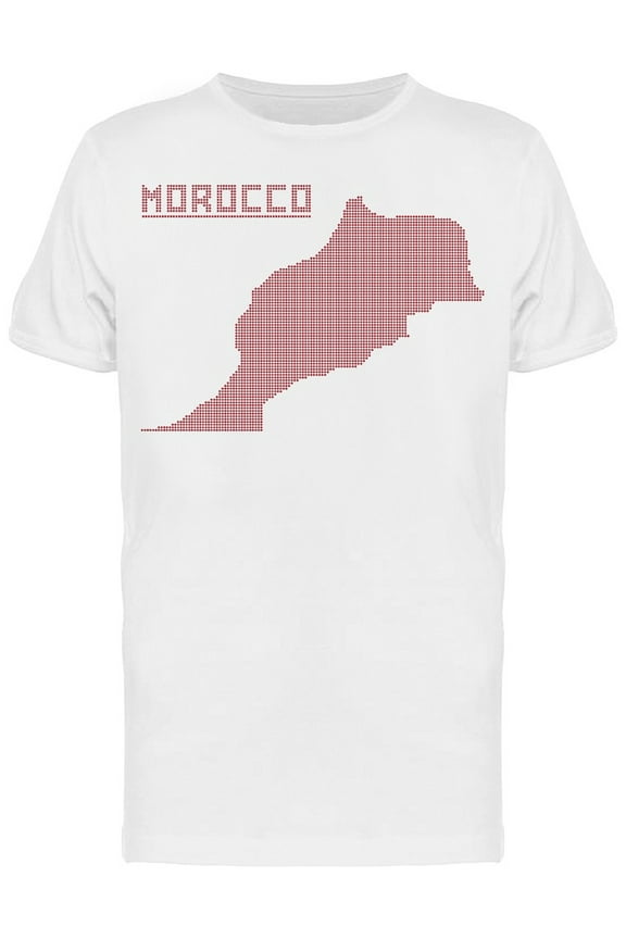 Dot Map Of Morocco T-Shirt Men -Image by Shutterstock, Male Large