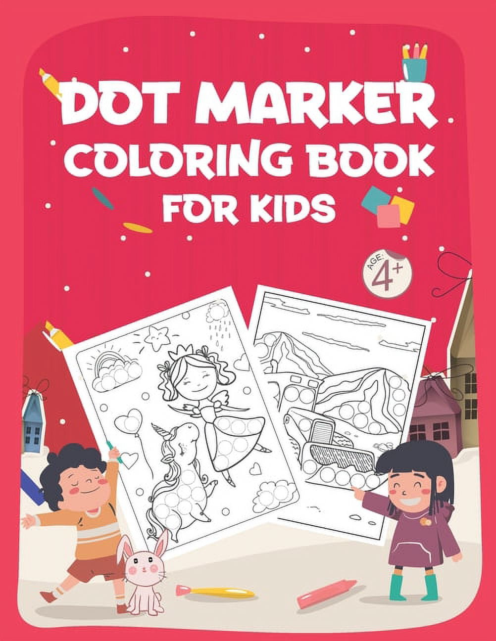 Dot Marker Positive Quotes Activity Book: dot marker coloring book for  adults