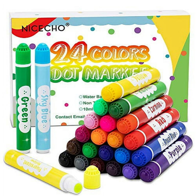 Washable Dot Markers Art Paint Kit For Toddler Activities Fun And Erasable  Coloring Pens Dry Erase Markers For Kids Boys And - AliExpress
