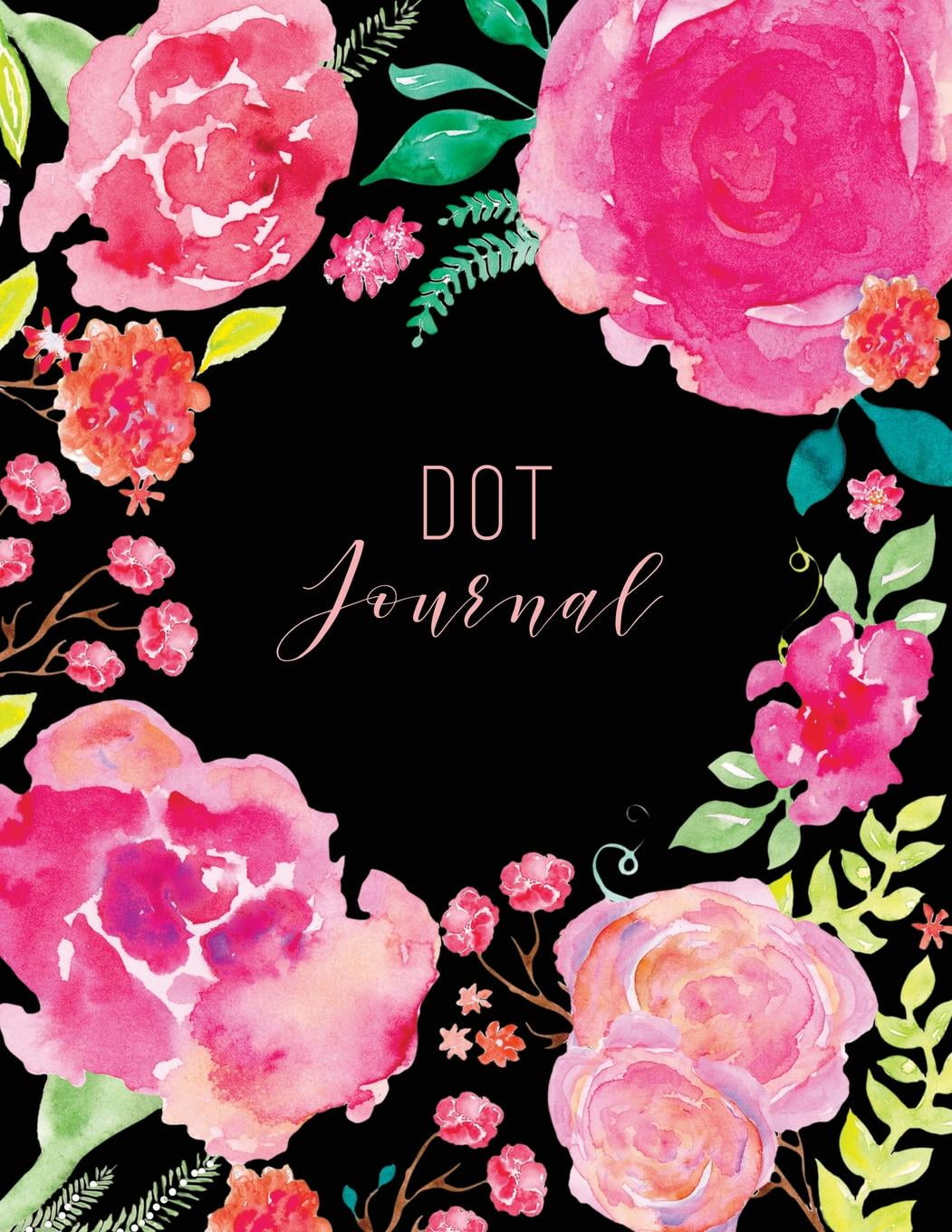 Dot Matrix Notebook Dot Journal Pink Floral Dot Planner, Large Dotted