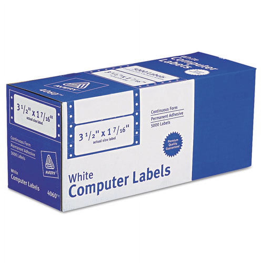 Mail Matrix Label Dot Matrix Printer Mailing Labels, Pin-Fed Printers, 1.44 X 3.5, White ...