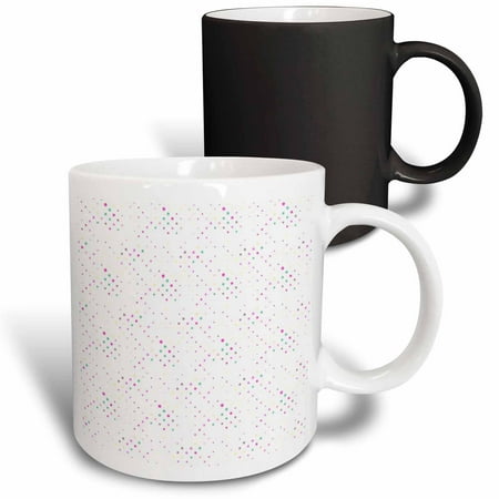 3drose, Dot Pattern Background - Colorful Geometrical Abstract Vector Design, 11oz Magic Transforming Mug price history and forecast - 3dRose mug_373933_3