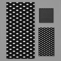 Dot Pattern Black White Bath Towel Sets For Bathroom Hand Towels Fingertip Towels 3 Piece Soft Absorbent For Bathroom Kitchen Hotel Beach